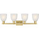Arcadia Brookfield 4 Light 33 inch Brushed Brass Bath Vanity Light Wall Light