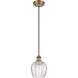 Ballston Norfolk 1 Light 6 inch Brushed Brass Mini Pendant Ceiling Light in Clear Glass