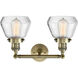 Franklin Restoration Fulton LED 17 inch Antique Brass Bath Vanity Light Wall Light in Clear Glass, Franklin Restoration