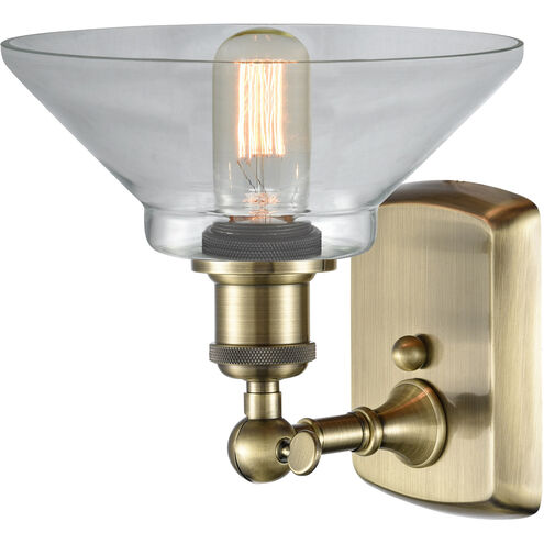 Ballston Orwell 1 Light 8 inch Antique Brass Sconce Wall Light in Incandescent, Clear Glass, Ballston