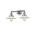 Franklin Restoration Halophane LED 18 inch Polished Nickel Bath Vanity Light Wall Light in Matte White Halophane Glass, Franklin Restoration