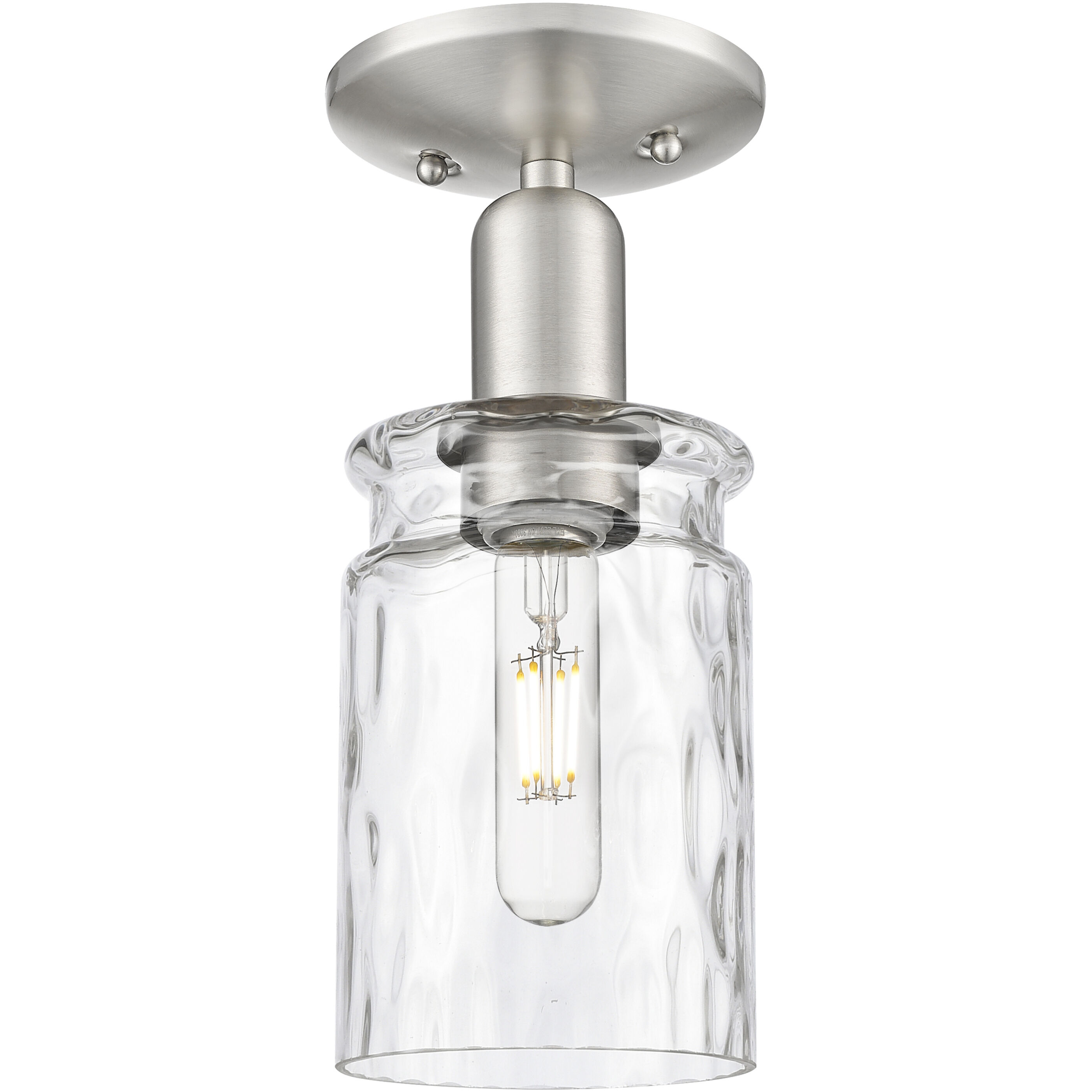 Arcadia Candor 1 Light 4.88 inch Semi-Flush Mount