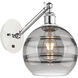 Ballston Rochester 1 Light 8 inch White Polished Chrome Sconce Wall Light