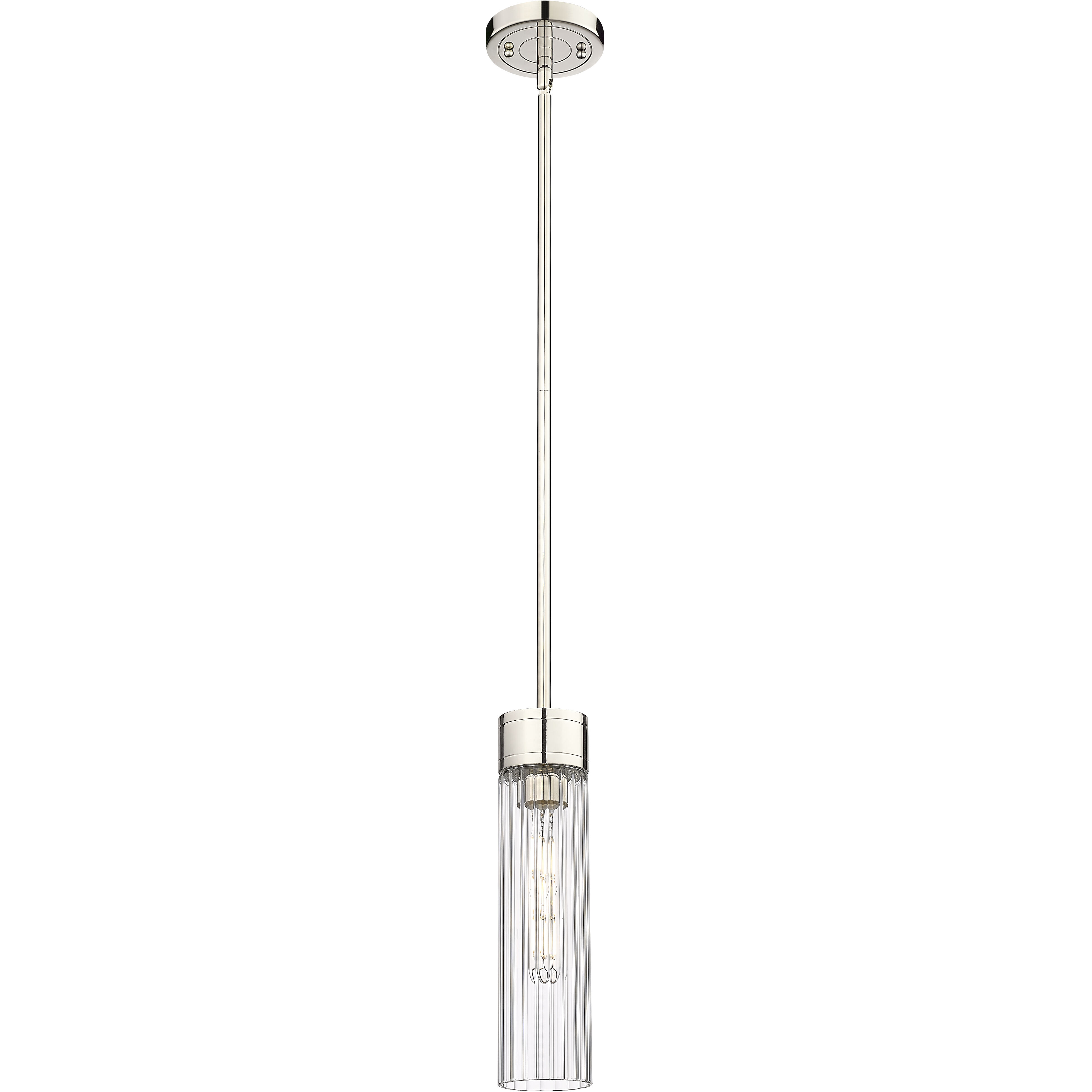 Empire 1 Light 3.13 inch Polished Nickel Pendant Ceiling Light in Clear Glass