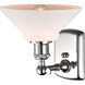 Ballston Orwell LED 8 inch Polished Chrome Sconce Wall Light in Matte White Glass, Ballston