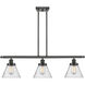 Ballston Large Cone 3 Light 36.00 inch Island Light