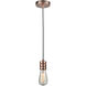 Gatsby Bare Bulb 1 Light 2 inch Antique Copper Mini Pendant Ceiling Light in Zebra, Gatsby