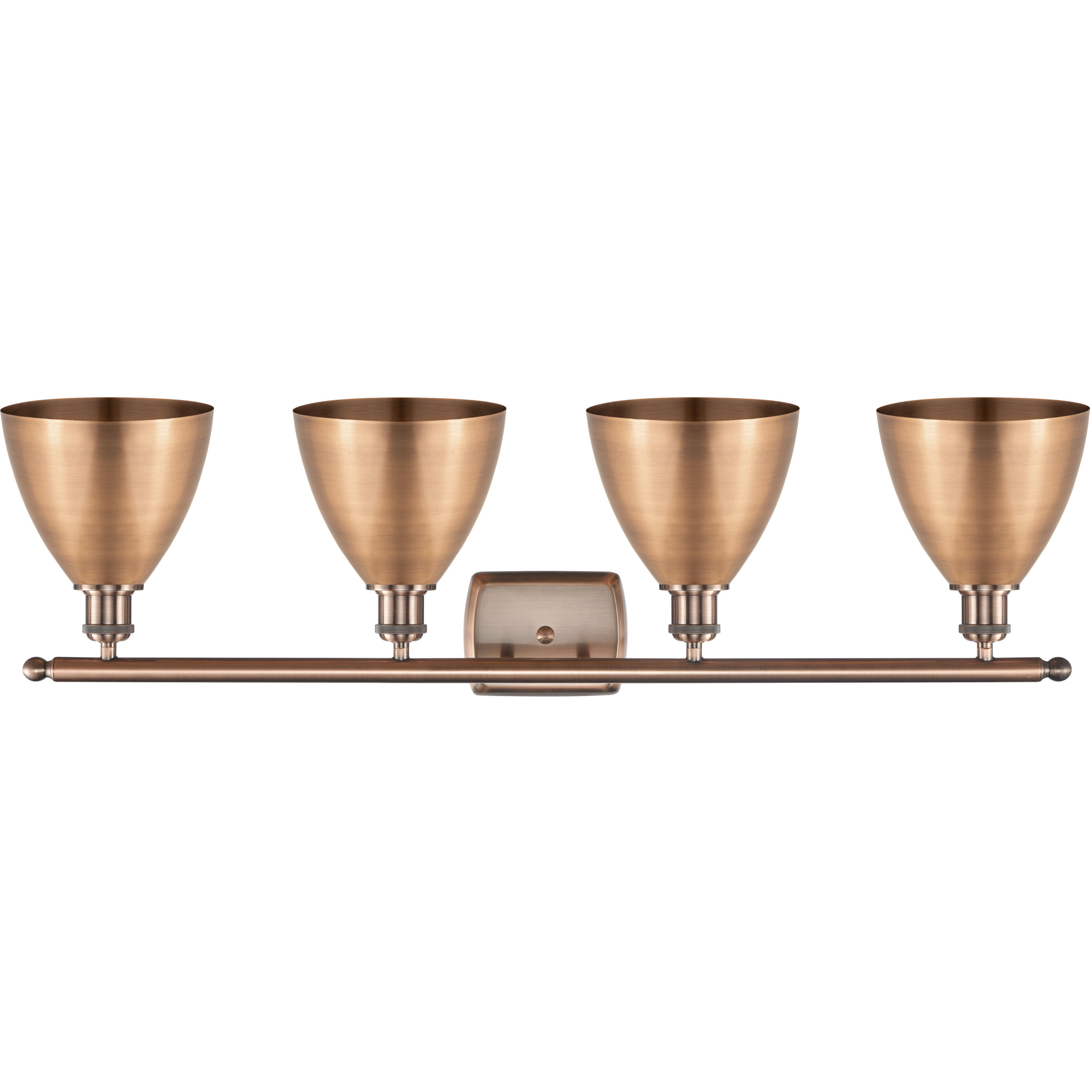 Ballston Dome 4 Light 38 inch Antique Copper Bath Vanity Light Wall Light