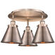 Ballston Urban 3 Light 17.75 inch Antique Copper Flush Mount Ceiling Light