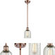 Ballston Caledonia 1 Light 5 inch Antique Copper Pendant Ceiling Light in Mica Glass, Ballston
