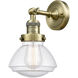 Franklin Restoration Olean LED 7 inch Antique Brass Sconce Wall Light in Seedy Glass, Franklin Restoration