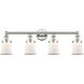 Canton 4 Light 32.25 inch Polished Nickel Bath Vanity Light Wall Light in Matte White