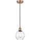 Edison Waverly LED 6 inch Antique Copper Mini Pendant Ceiling Light