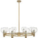 Crown Point 8 Light 35.5 inch Brushed Brass Chandelier Ceiling Light in Clear Glass
