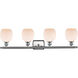 Ballston Belfast LED 36 inch Brushed Satin Nickel Bath Vanity Light Wall Light in Matte White Glass, Ballston