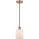Edison Cobbleskill 1 Light 5 inch Antique Copper Mini Pendant Ceiling Light