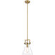 Newton Newton Cone LED 8 inch Brushed Brass Mini Pendant Ceiling Light