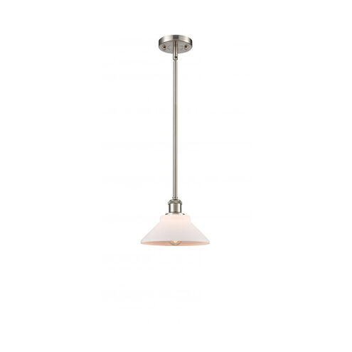 Ballston Orwell 1 Light 8 inch Brushed Satin Nickel Pendant Ceiling Light in Matte White Glass, Ballston