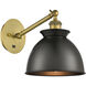 Ballston Adirondack 1 Light 8 inch Brushed Brass Sconce Wall Light