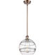 Ballston Rochester 1 Light 10 inch Antique Copper Stem Hung Mini Pendant Ceiling Light