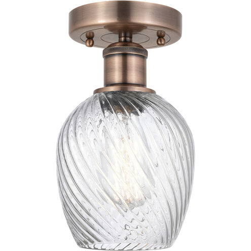 Salina 1 Light 5 inch Antique Copper Flush Mount Ceiling Light