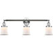 Franklin Restoration Small Canton LED 30 inch Polished Chrome Bath Vanity Light Wall Light in Matte White Glass, Franklin Restoration