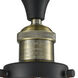 Franklin Restoration X-Large Cone 1 Light 12 inch Black Antique Brass Semi-Flush Mount Ceiling Light in Clear Glass, Franklin Restoration