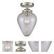 Nouveau Geneseo LED 7 inch Brushed Satin Nickel Semi-Flush Mount Ceiling Light, Nouveau