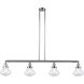 Franklin Restoration Olean LED 51.38 inch Polished Chrome Island Light Ceiling Light in Seedy Glass, Franklin Restoration