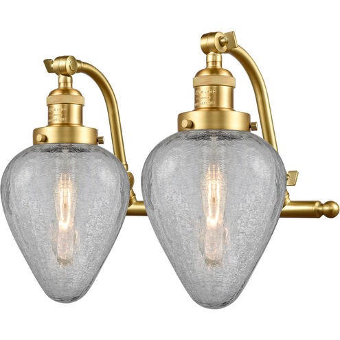 Franklin Restoration Geneseo 2 Light 18 inch Satin Gold Bath Vanity Light Wall Light, Franklin Restoration