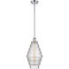 Ballston Cascade LED 8.25 inch Polished Chrome Mini Pendant Ceiling Light in Clear Glass