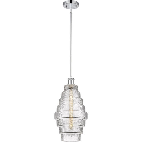 Ballston Cascade LED 8.25 inch Polished Chrome Mini Pendant Ceiling Light in Clear Glass