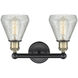 Conesus 2 Light 15 inch Black Antique Brass Bath Vanity Light Wall Light