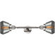 Franklin Restoration Fulton 2 Light 7 inch Polished Nickel Bath Vanity Light Wall Light in Plated Smoke Glass, Franklin Restoration