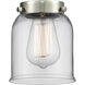 Franklin Restoration Bell LED 5 inch Polished Chrome Mini Pendant Ceiling Light in Clear