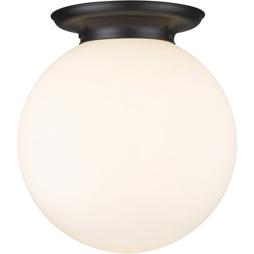 Beacon 1 Light 15.75 inch Matte Black Flush Mount Ceiling Light