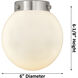 Franklin Restoration Beacon 1 Light 6 inch Polished Nickel Mini Pendant Ceiling Light in Incandescent, Matte White, Franklin Restoration