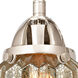 Nouveau 2 Chatham LED 14 inch Polished Nickel Bath Vanity Light Wall Light in Mercury Glass