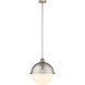 Nouveau 2 Hampden LED 13 inch Brushed Brass Pendant Ceiling Light in Clear Glass