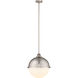 Nouveau 2 Hampden LED 12.88 inch Brushed Brass Pendant Ceiling Light in Clear Glass