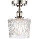 Ballston Niagra LED 6.5 inch Polished Nickel Semi-Flush Mount Ceiling Light, Ballston