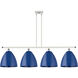 Ballston Plymouth Dome LED 50 inch White and Polished Chrome Island Light Ceiling Light in Matte Blue