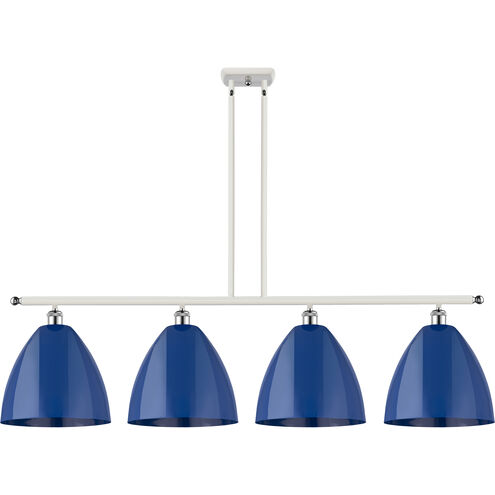 Ballston Plymouth Dome LED 50 inch White and Polished Chrome Island Light Ceiling Light in Matte Blue