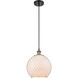 Ballston Large Farmhouse Chicken Wire 1 Light 10 inch Black Antique Brass Mini Pendant Ceiling Light, Ballston
