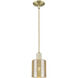 Arcadia Cobbleskill 1 Light 5 inch Antique Brass Mini Pendant Ceiling Light in Mercury