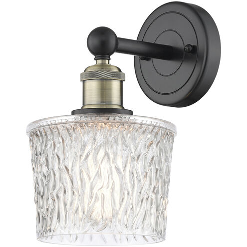 Niagra 1 Light 6.5 inch Black Antique Brass and Clear Sconce Wall Light