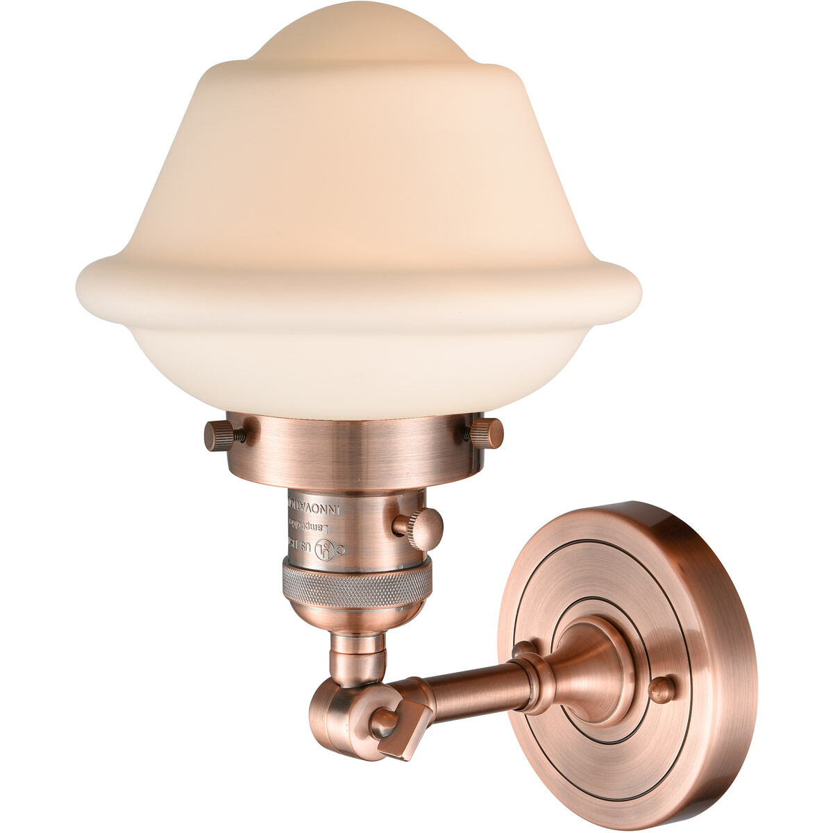 Franklin Restoration Small Oxford LED 7.5 inch Antique Copper Sconce Wall Light, Franklin Restoration