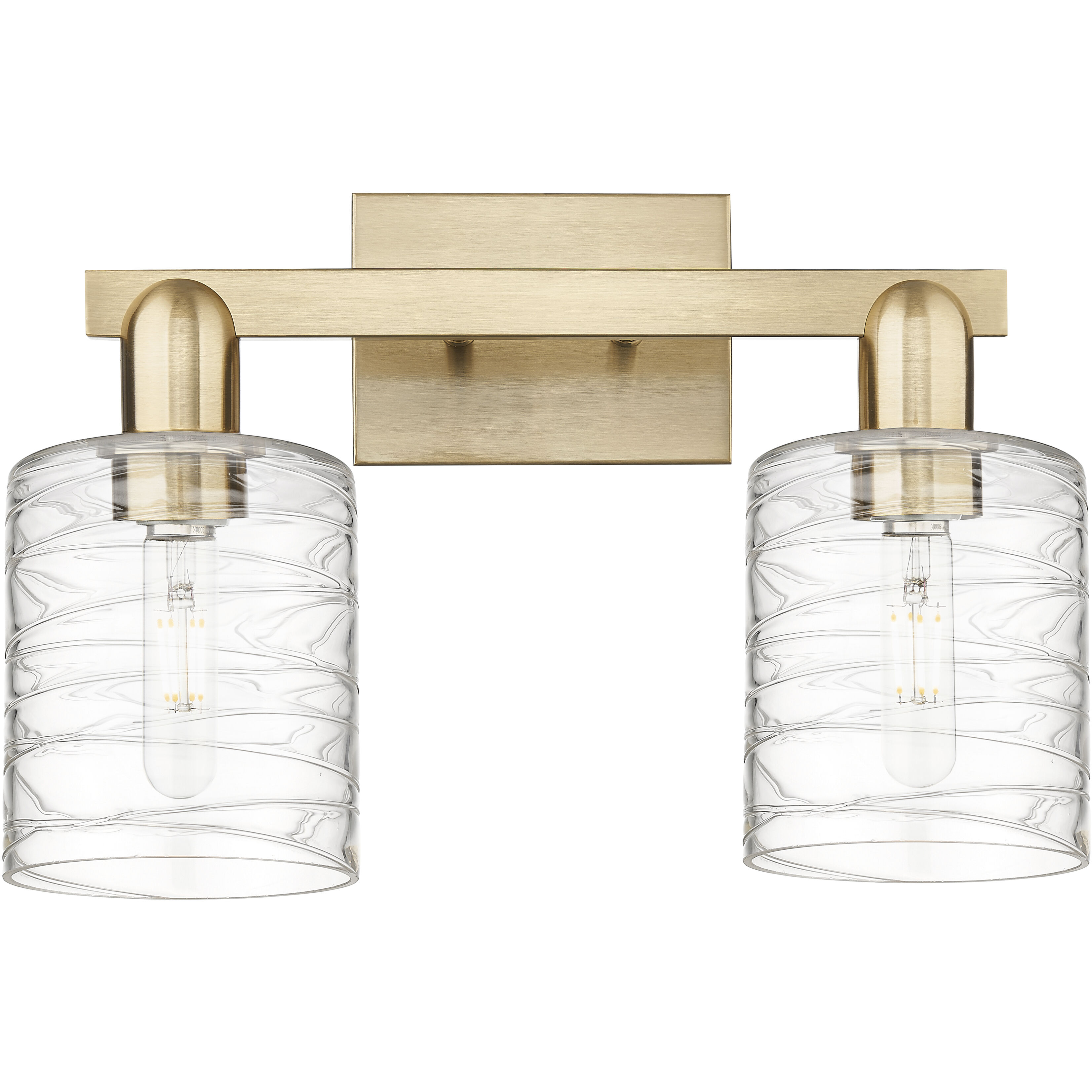 Arcadia Cobbleskill 2 Light 16 inch Champagne Bronze Bath Vanity Light Wall Light in Deco Swirl