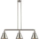 Franklin Restoration Appalachian 3 Light 40 inch Brushed Satin Nickel Island Light Ceiling Light, Franklin Restoration