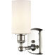 Ballston Clymer 1 Light 4 inch Polished Nickel Sconce Wall Light in Matte White Glass, Ballston